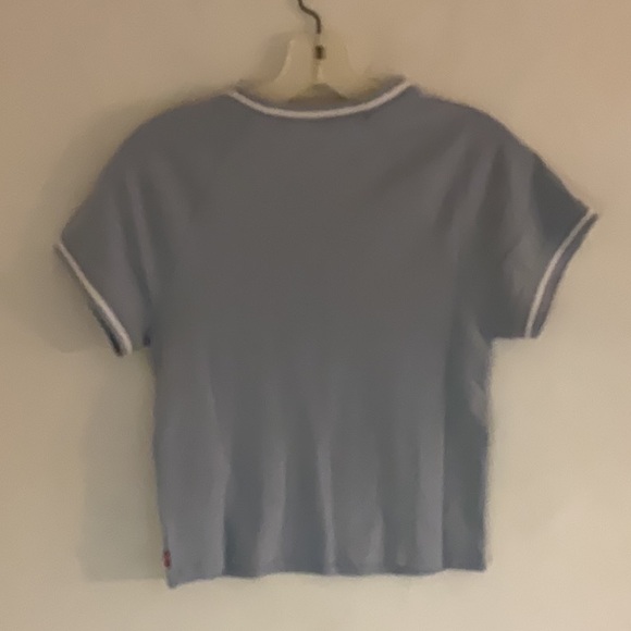 Levi’s Slim Fit Cotton Crewneck Tee, Size L, Light Blue/White Trim, NWT - Picture 2 of 8